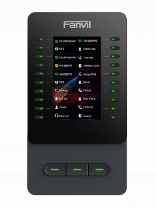 Fanvil EM60 multifunctional color‑screen expansion module for V65, V66,V66 Pro IPphones. 4.3inch color display 60 programmable DSS, dual‑color LED ind - Image 2