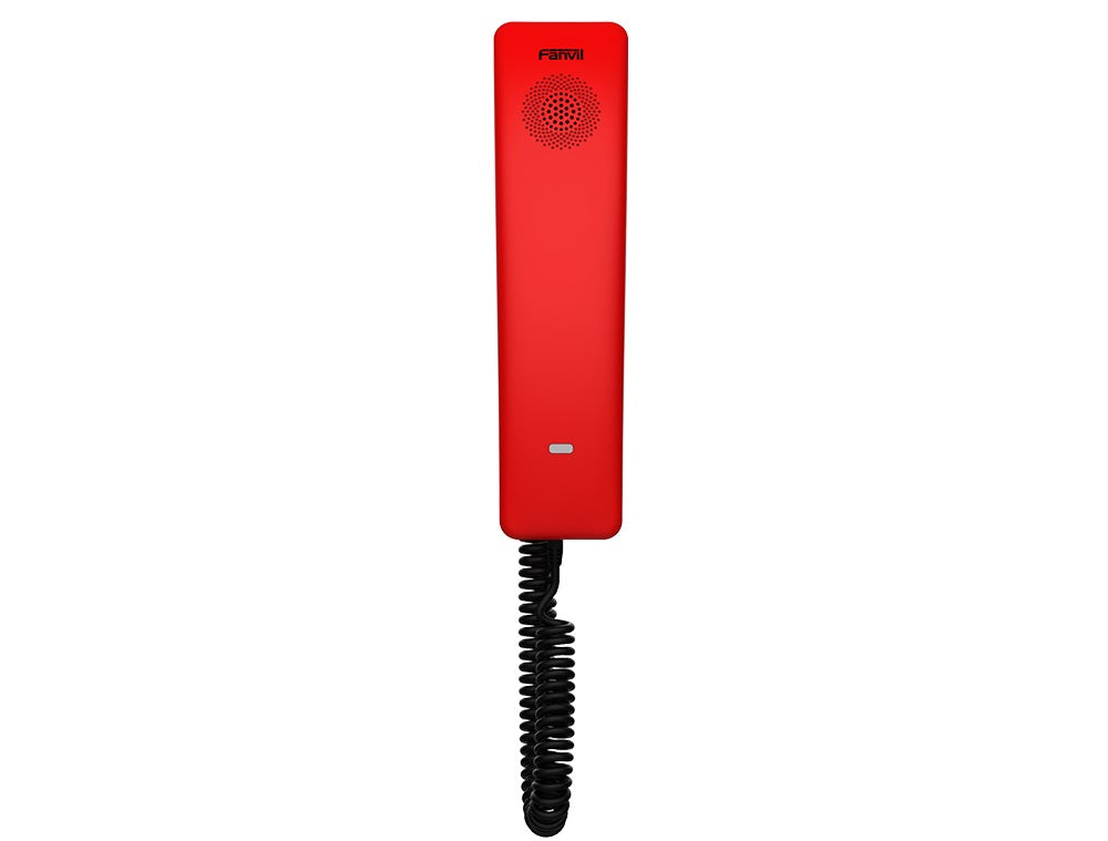 Fanvil H2U Compact IP Phone, 2 SIP Lines, HD Audio, Desk/Wall Mount, 10 Speed Dial Keys, PoE, 3 Way Conference, 2 Year Warranty - Red - Image 2