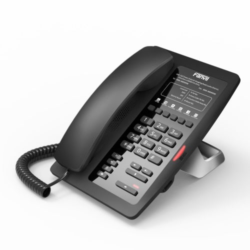 Fanvil H3 hotel IP phone, 2 SIP lines, PoE, HD voice, 6 DSS speed-dial keys, dual Ethernet ports, hospitality phone, guest room deployments - Image 4