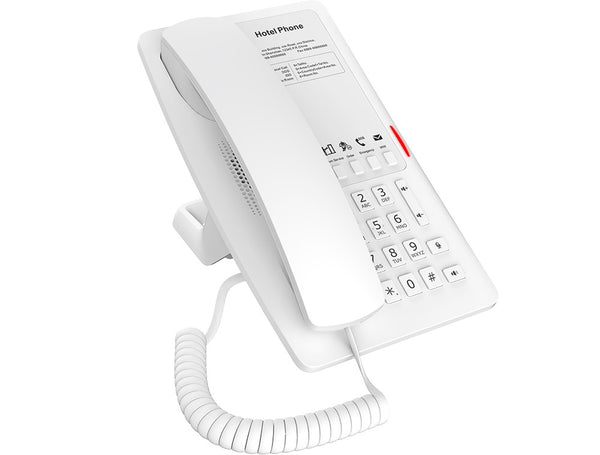 FANVIL, H4 Hotel IP Phone, White, Cost-effective hotel IP phone, HD voice, 0/100Mbps Ethernet, and PoE, 5 programmable soft keys