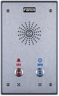 Fanvil I12D 2 Outdoor Audio Intercom, 2 SIP Lines, 2 Button, 2 SIP Lines, PoE, Full-duplex speakerphone, AIO: door access, intercom and paging service - Image 1