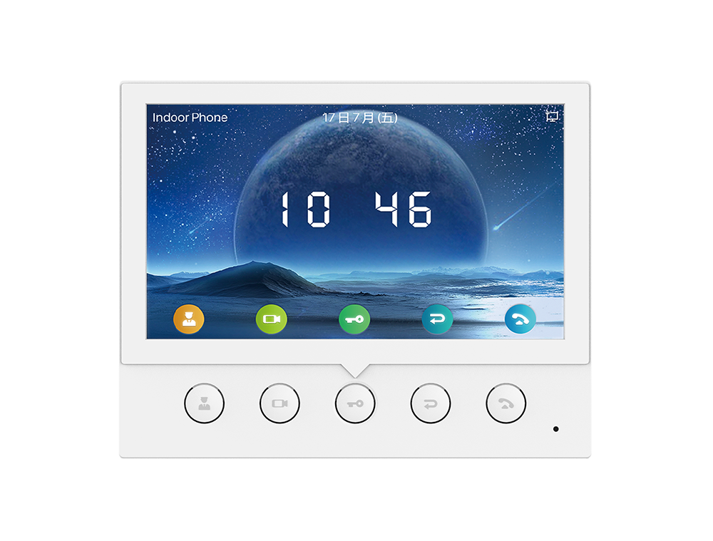 Fanvil i52W SIP indoor station, 7in color touchscreen, Wi‑Fi, PoE, video intercom, remote door unlock, RS485, 8 alarm inputs, IP door phone systems - Image 4
