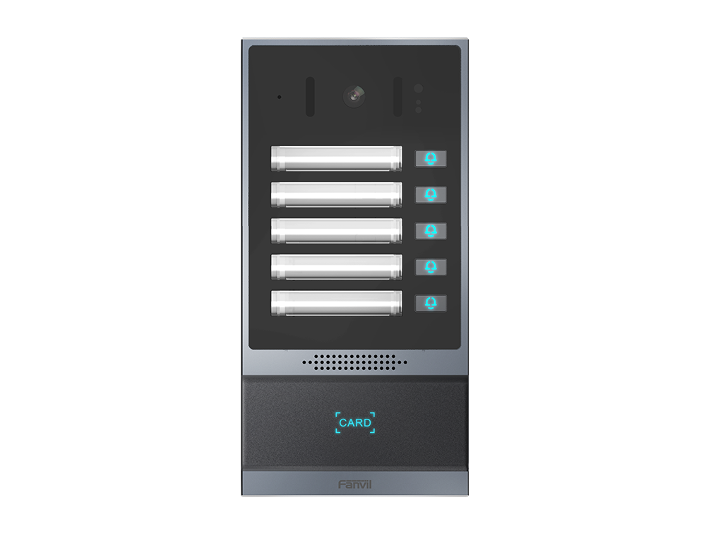 Fanvil i63V SIP video door phone, 2MP camera, 5 speed-dial buttons, RFID/NFC access control, PoE, IP66 IK07, ONVIF, TF card - Image 4