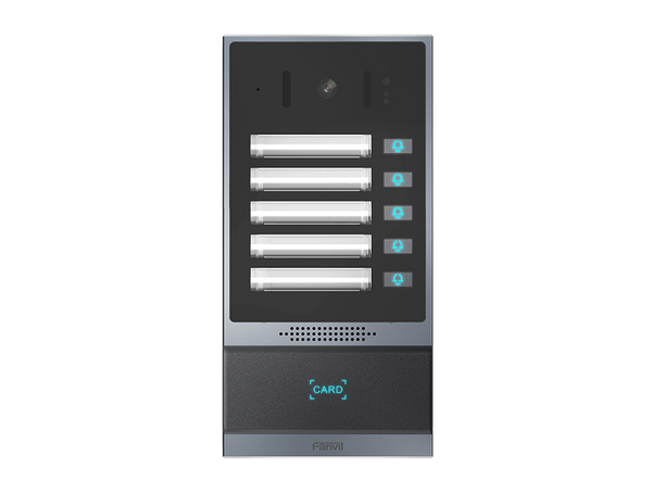 Fanvil i63 Outdoor Audio/Video Intercom, 2 SIP Lines, 5 DSS Keys, PoE, IP66 & IK07, RFID Reader , ONVIF, 2Yr Warranty