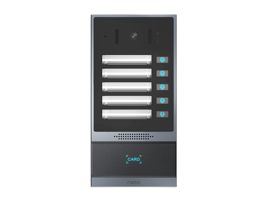 Fanvil i63 Outdoor Audio/Video Intercom, 2 SIP Lines, 5 DSS Keys, PoE, IP66 & IK07, RFID Reader , ONVIF, 2Yr Warranty