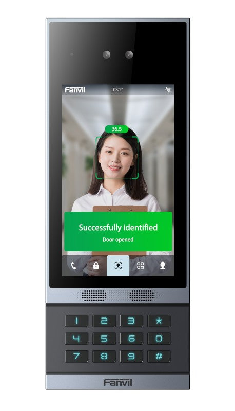 Fanvil i67 Face Recognition Door Phone, 7IN COLOR SCREEN, Camera HD, 7-inch 600×1024 touch screen 12 Numeric Keys anti-spoofing liveness - Image 4