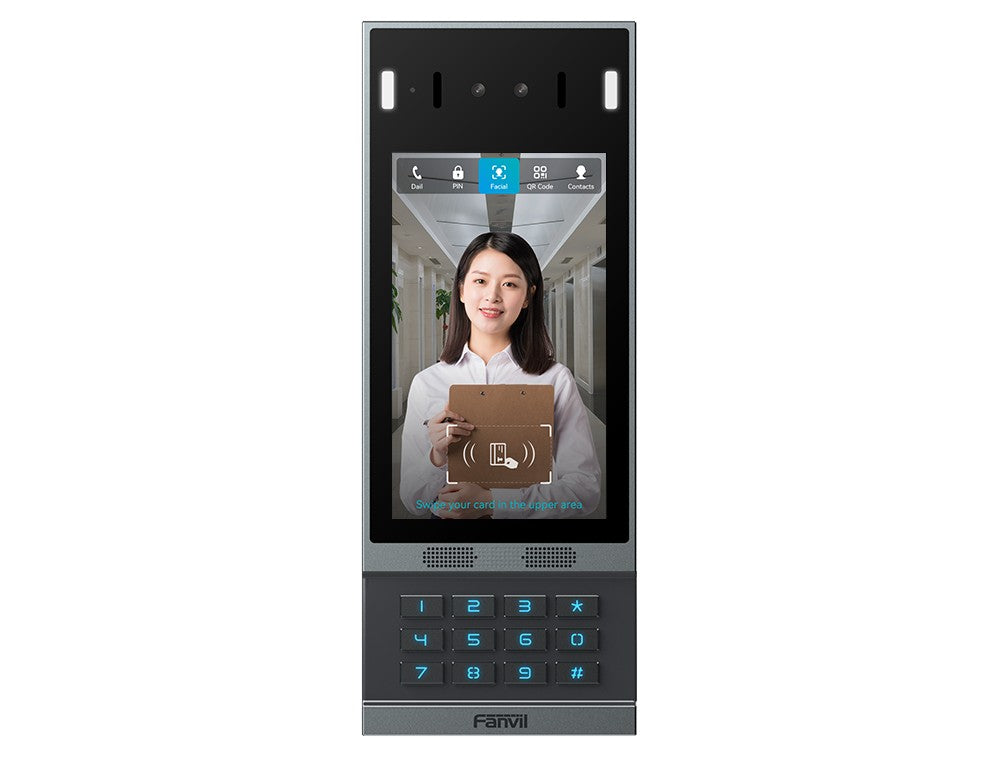 Fanvil i67 face recognition door phone, 7in IPS touchscreen, dual 2MP cameras, face recognition, QR code access, PoE+, IP66 IK07, ONVIF - Image 5