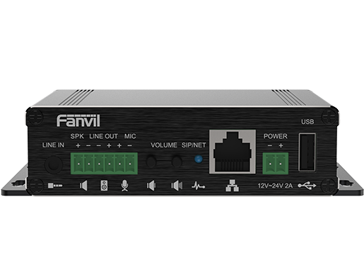 Fanvil PA3 Video Intercom & Paging Gateway, 2 SIP Lines, 1 Speaker interface and 1 microphone interface, Support USB or TF Card, Support POE - Image 1
