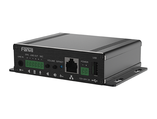 Fanvil PA3 Video Intercom & Paging Gateway, 2 SIP Lines, 1 Speaker interface and 1 microphone interface, Support USB or TF Card, Support POE