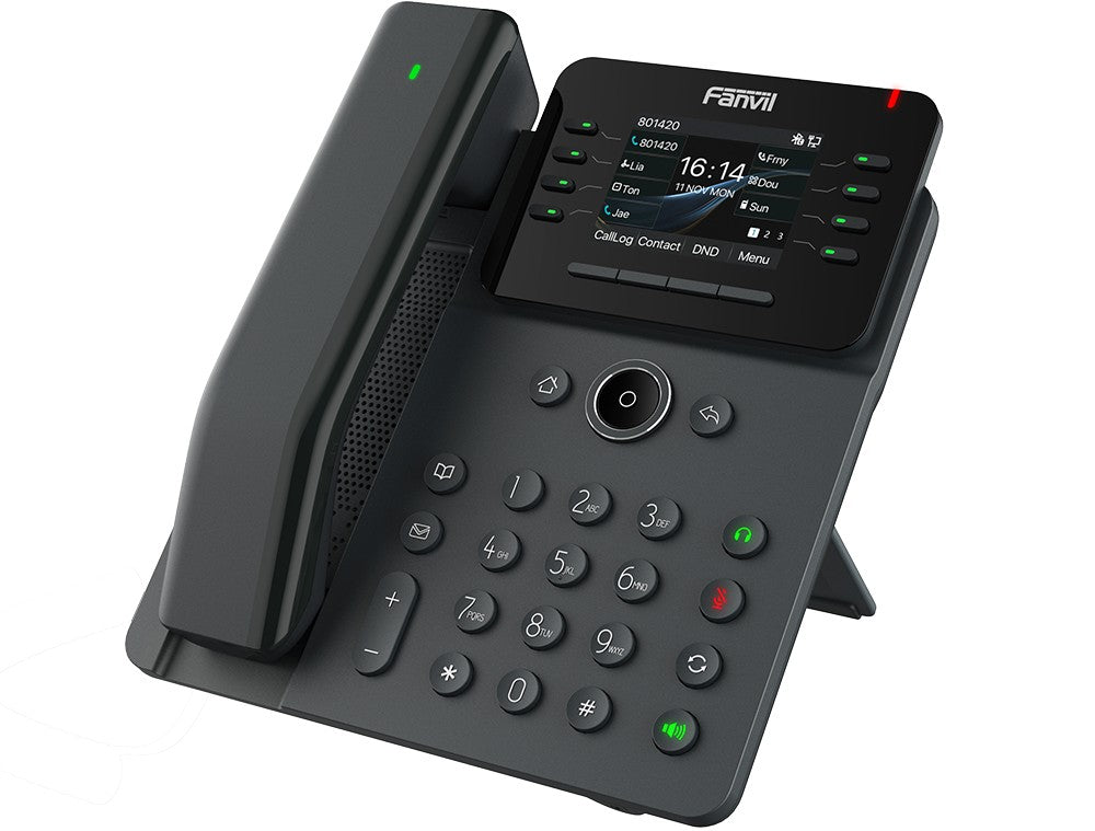 Fanvil V62 PRO  Essential Business Phone, 2.8-inch, Color Screen, 12 SIP Lines, 6-Way Audio, HD Audio, Dual Gigabit Ports, Integrated PoE - Image 3