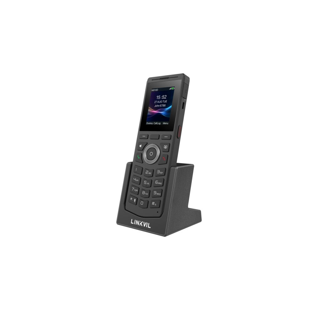 Fanvil Linkvil W610D Portable DECT Phone, built-in Bluetooth 5.0,  rechargeable 1900mAh battery, up to 8 hours of talk time, HD Voice, Noise Reduction - Image 2