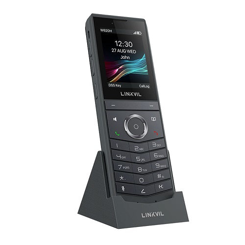 LINKVIL W620H wireless handset, W710H compatible, 4 SIP lines, 802.11ah roaming, PTT, Bluetooth 5.0, 350m range, 13hr talk time, 1.8m drop rated - Image 5