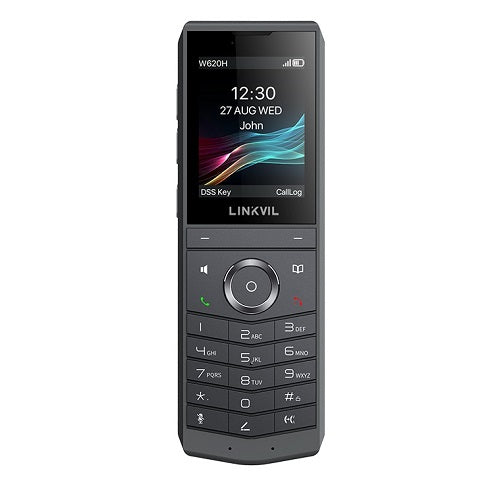 LINKVIL W620H wireless handset, W710H compatible, 4 SIP lines, 802.11ah roaming, PTT, Bluetooth 5.0, 350m range, 13hr talk time, 1.8m drop rated - Image 2
