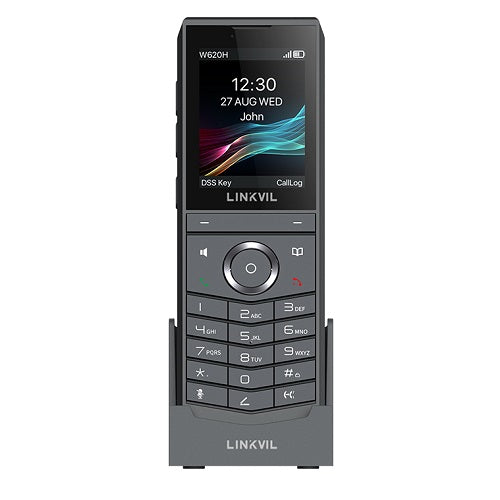 LINKVIL W620H wireless handset, W710H compatible, 4 SIP lines, 802.11ah roaming, PTT, Bluetooth 5.0, 350m range, 13hr talk time, 1.8m drop rated - Image 4