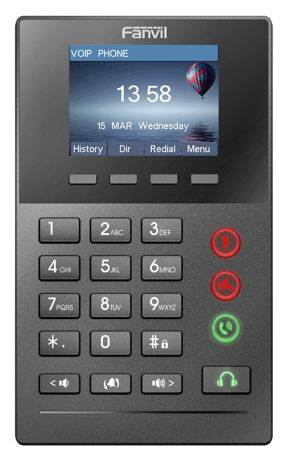 Fanvil X2P Call Center IP Phone - 2.4" Colour Screen, 2 Lines, No DSS Buttons, 2x RJ9 Headset Ports (1 For Monitoring), Dual 10/100 NIC - Image 2