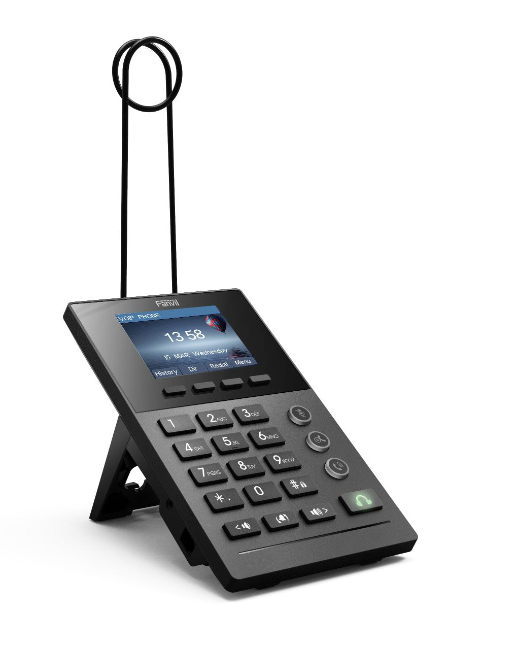 Fanvil X2P Call Center IP Phone - 2.4" Colour Screen, 2 Lines, No DSS Buttons, 2x RJ9 Headset Ports (1 For Monitoring), Dual 10/100 NIC - Image 3