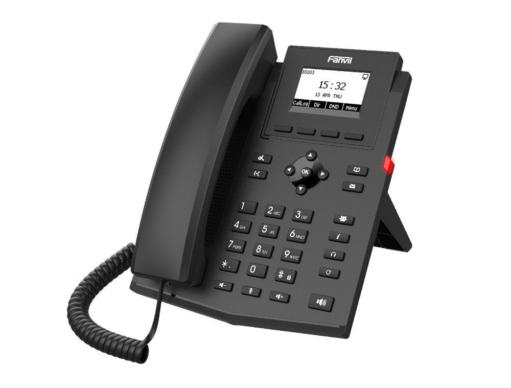 Fanvil X301P Entry Level IP Phone, 2.3” Dot-matrix screen, 10/100Mbps, PoE, Cost-Effective SIP Phone With Multi-Function, 6-Way Audio Conference, 2SIP - Image 3