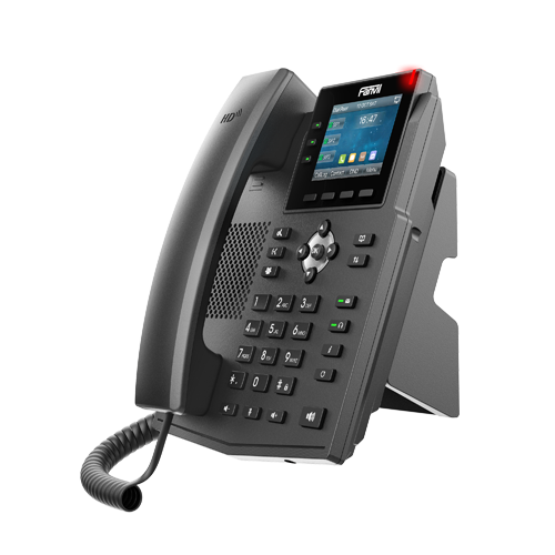 Fanvil X3U Pro Enterprise IP Phone - 2.8" Colour Screen, 3 Lines, No DSS Buttons, Dual Gigabit NIC, HD Audio Quality, 6 SIP Lines, PoE *LS* - Image 3