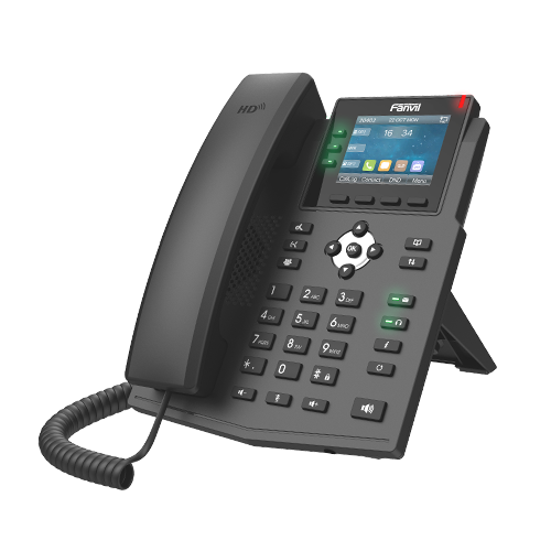 Fanvil X3U Pro Enterprise IP Phone - 2.8" Colour Screen, 3 Lines, No DSS Buttons, Dual Gigabit NIC, HD Audio Quality, 6 SIP Lines, PoE *LS* - Image 1