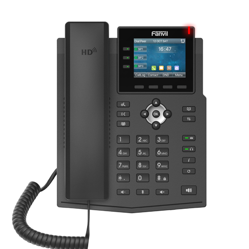 Fanvil X3U Enterprise IP Phone - 2.8" Colour Screen, 3 Lines, No DSS Buttons, Dual Gigabit NIC - Image 2