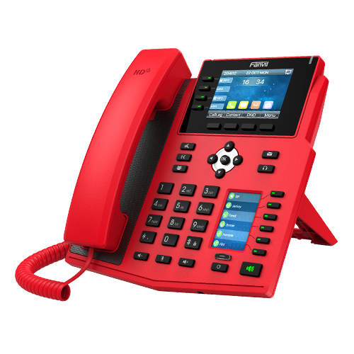 Fanvil X5U-RED High End Enterprise IP Phone - 3.5" Colour Screen, 16 Lines, 40 x DSS Buttons, Dual Gigabit NIC,Bluetooth - 2 Years Warranty - RED - Image 5