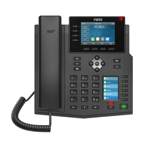 Fanvil X5U High End Enterprise IP Phone - 3.5" Colour Screen, 16 Lines, 40 x DSS Buttons, Dual Gigabit NIC,Bluetooth, *SBC Ready, 2 Years Warranty - Image 3