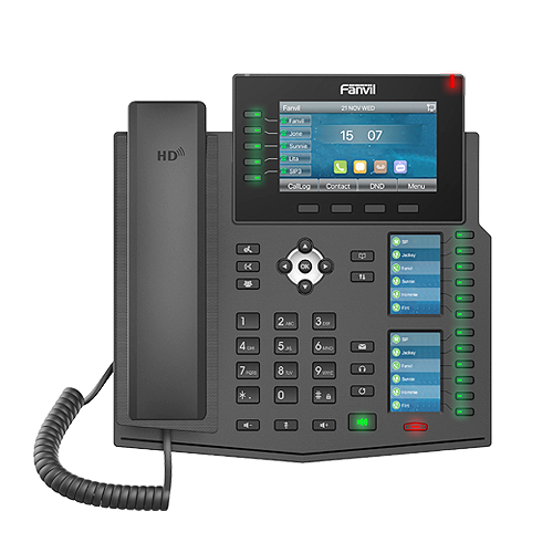 Fanvil X6U Enterprise IP Phone - 4.3" (Video) Colour Screen, 20 Lines, 60 x DSS Buttons, Dual Gigabit NIC, Built in Bluetooth, *SBC Ready (V2) - Image 2