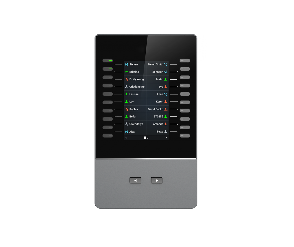 Grandstream GBX20 LCD Extension Module For GRP2615 & GXV3350 only, 20 Dual-colored Extension Keys, 4.3 inch TFT Color LCD - Image 1