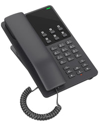 Grandstream GHP621 Desktop Hotel Voice IP Phone, Black, PoE, Wired Handset, 2 Lines, LCD, Gigabit Ethernet - Image 2