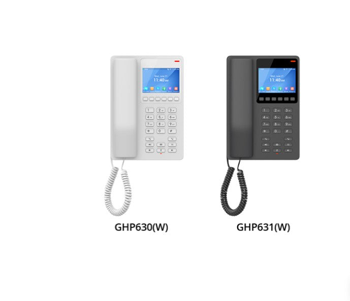 Grandstream GHP631W Desktop Hotel Phone, 3.5" Color LCD, PoE, Dual-band WiFi 6, Black - Image 4
