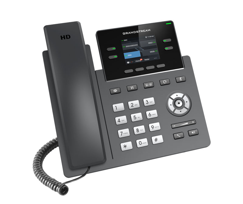 Grandstream GRP2612W 4 Line IP Phone, 2 SIP Accounts, 320x240 Colour Screen, HD Audio, Inbuilt WiFi, Includes PSU - Image 2