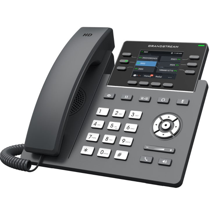 Grandstream GRP2613W 6 Lines, 6 SIP Accounts,  2.8 in scrn, PoE + GigE, Color, WiFi,  HD Audio, - Image 2