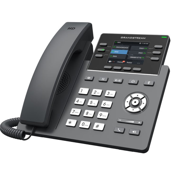 Grandstream GRP2613W 6 Lines, 6 SIP Accounts,  2.8 in scrn, PoE + GigE, Color, WiFi,  HD Audio,