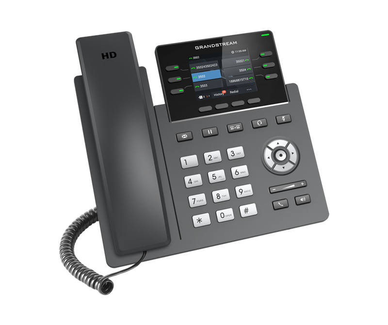 Grandstream GRP2613 6 Line IP Phone, 3 SIP Accounts, 320x240 Colour Screen, HD Audio, Powerable Via POE - Image 2