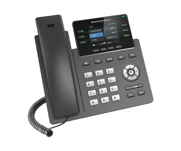Grandstream GRP2613 6 Line IP Phone, 3 SIP Accounts, 320x240 Colour Screen, HD Audio, Powerable Via POE