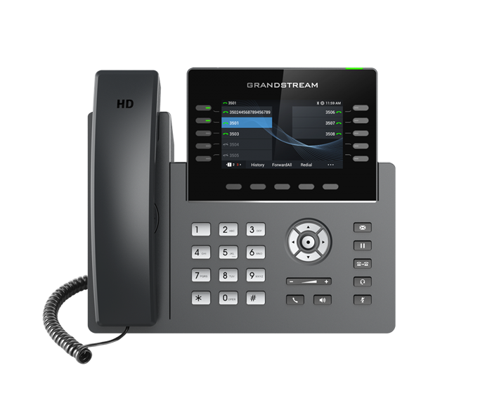Grandstream GRP2615 10 Line IP Phone, 16 SIP Accounts, 480x272 Colour Screen, HD Audio, Powerable Via POE - Image 5