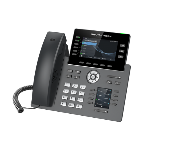 Grandstream GRP2616 6 Line IP Phone, 6 SIP Accounts, 480x272 Colour Screen, HD Audio, Integrated Bluetooth+WiFi, Powerable Via POE
