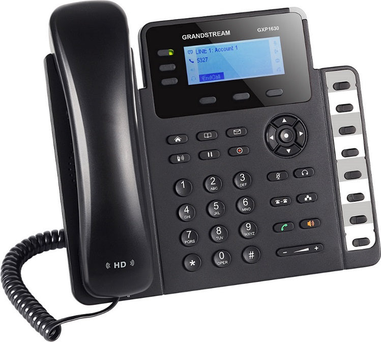 Grandstream GXP1630 3 Line IP Phone, 3 SIP Accounts, 132 x 64 Backlit LCD Display, HD Audio, Dual-Switched Gigabit Ports, Powerable Via POE - Image 2