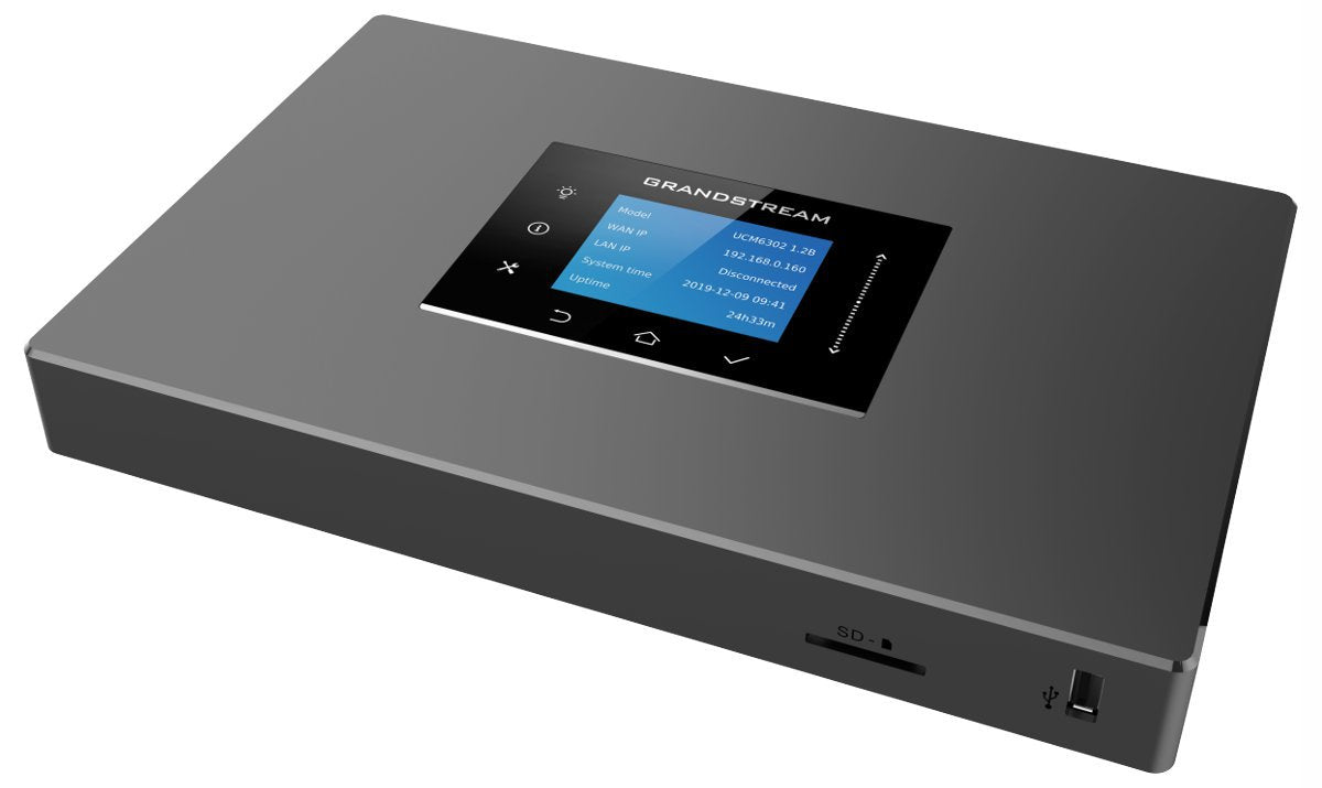 Grandstream UCM6301, IP PBX, 1 x FXO Port, 1 x FXS Port, Supports Up To 500 Extensions, 75 Concurrent Calls, 1 x USB, NAT Router - Image 1