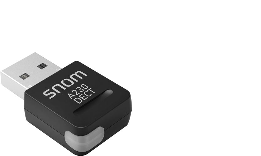 SNOM-A230 USB DECT Dongle, Suitable For All Snom D7XX- and D3XX- series Desk Phones With USB Port, No configuration necessary - Image 1