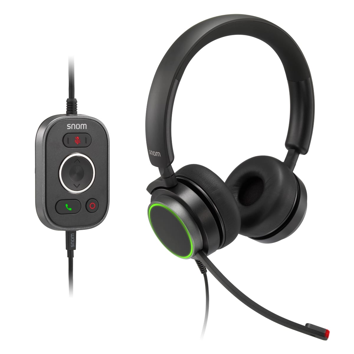 SNOM A330D Headset, Wired Duo, HD Audio Quality, Remote Control, Ideal For Video-telephony, - Image 5