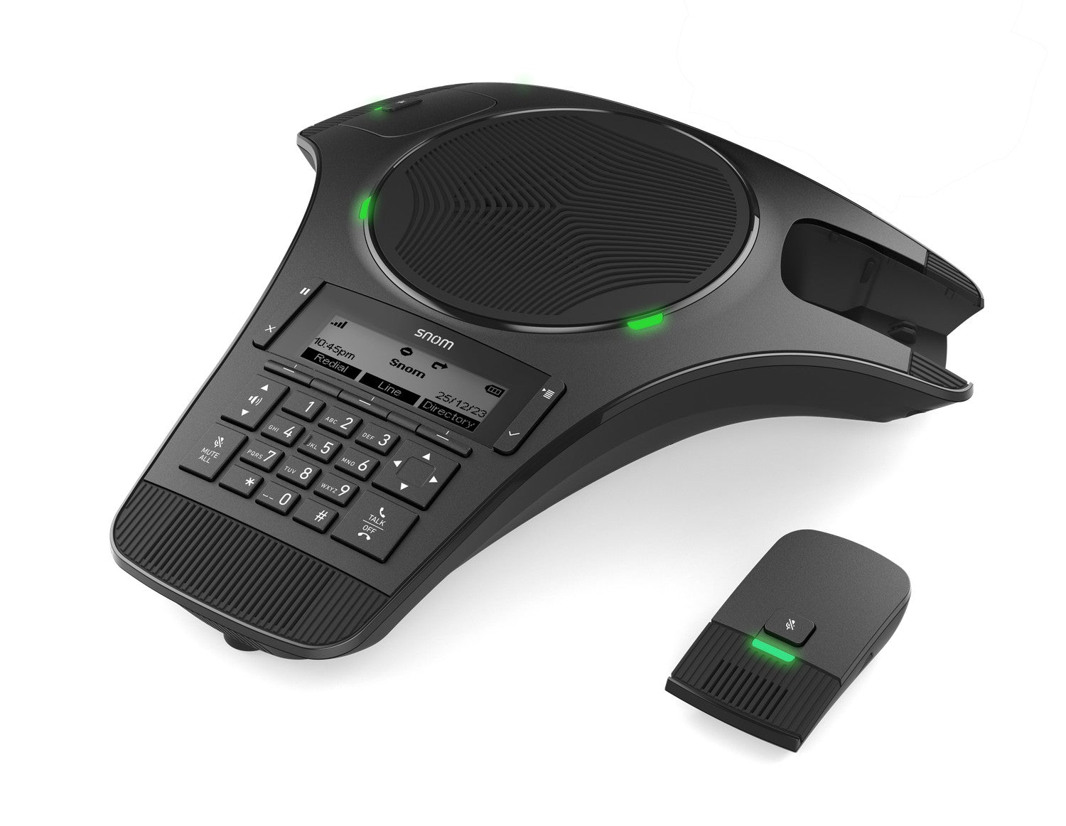Snom C620 Conference system, 2 Detachable wireless microphones Wireless due to DECT Range 50m Up to 24 hours talk time Up to 28 days standby - Image 2