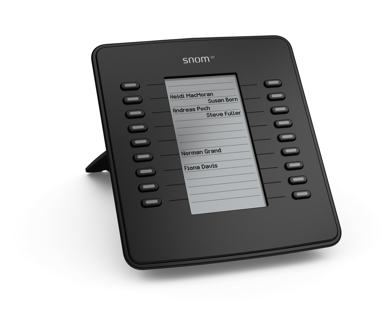 SNOM D7 Expansion Module USB for D785, D765, D745, D735, D725, D717 & D715,  Black,18 Multi-color LED keys, Supports All 700 Series Telephones - Image 1