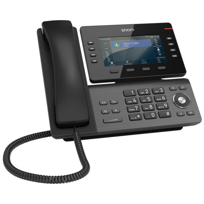 SNOM D812 Desk Telephone, 5" color LCD Screen with 8 SIP accounts, GigE ethernet switch, and 1 USB port, 8 (28) Self-Labeling Keys, PoE, 3Y Warranty - Image 2