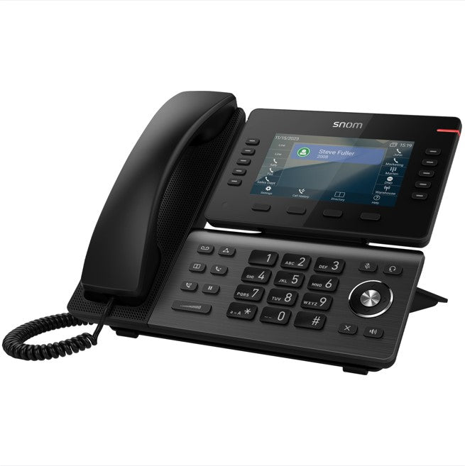 SNOM D815W Desk Telephone, 5” (480x272) color LCD, 10 (36) configurable self-labeling multicolor LED keys, 2 USB ports, 3-year standard warranty - Image 2