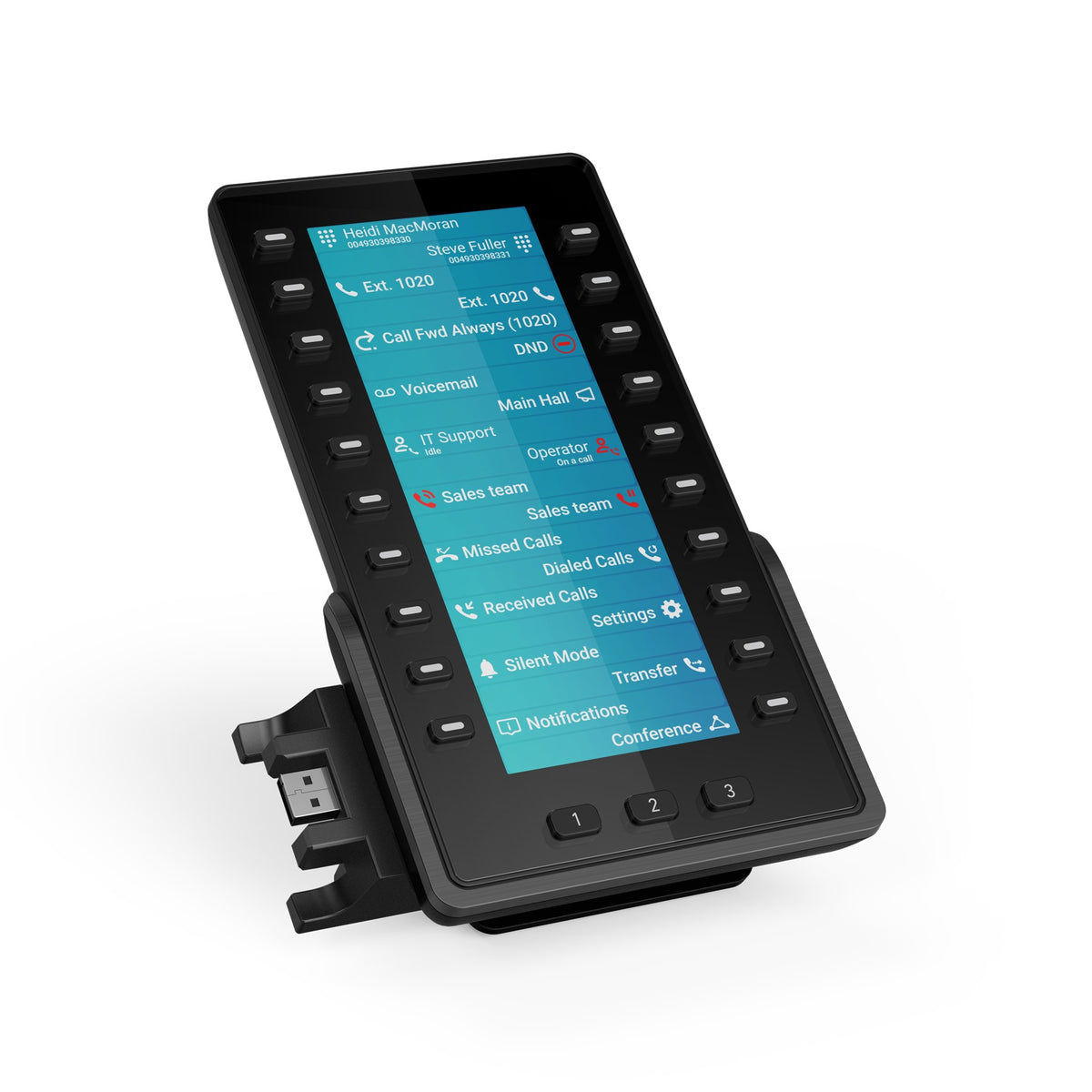 SNOM D8C Expansion module 6.8 Zoll (17.2 cm) TFT colour screen, Expansion module with 60 programmable buttons on 3 sides, Plug-and-play - Image 1