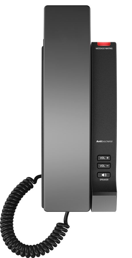 SNOM HD100 Hospitality Phone, Antibacterial housing, Large LED call indicator, Individual labelling via inserts, PoE, HD audio - Image 3