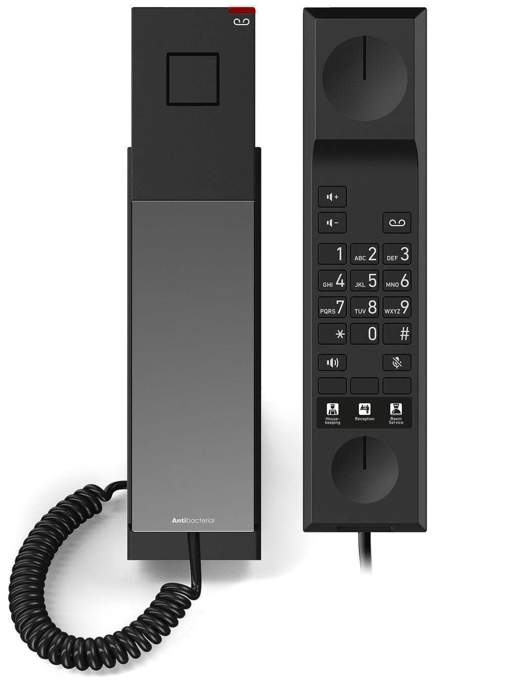SNOM HD300 Hotel/guest room telephone, Antibacterial housing, Hospitality features, Customisable faceplate, Power over Ethernet (only), HD audio - Image 2