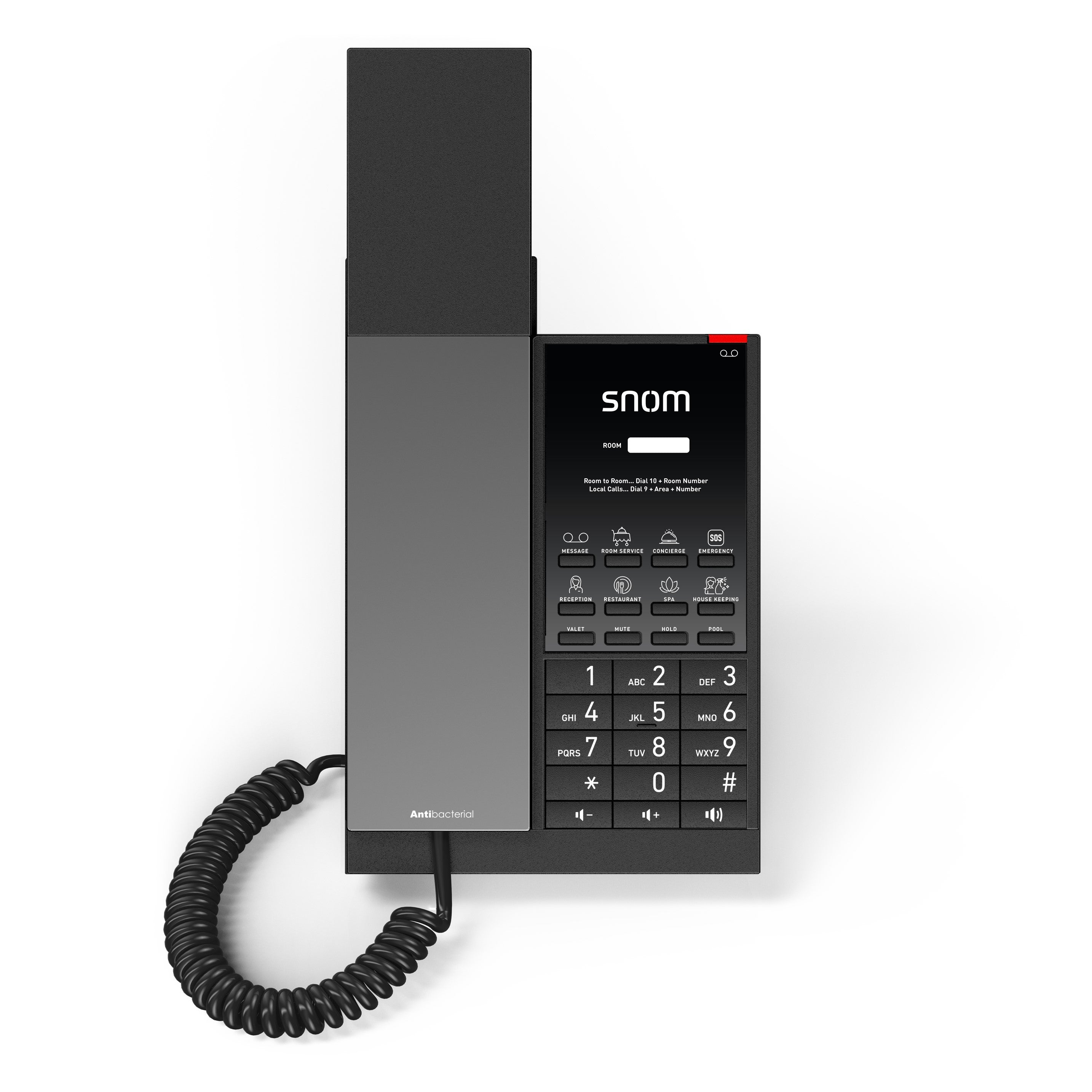 SNOM HD350W Hospitality Telephone, Antibacterial housing, Large LED call indicator, Power over Ethernet (PoE), WLAN - Image 3