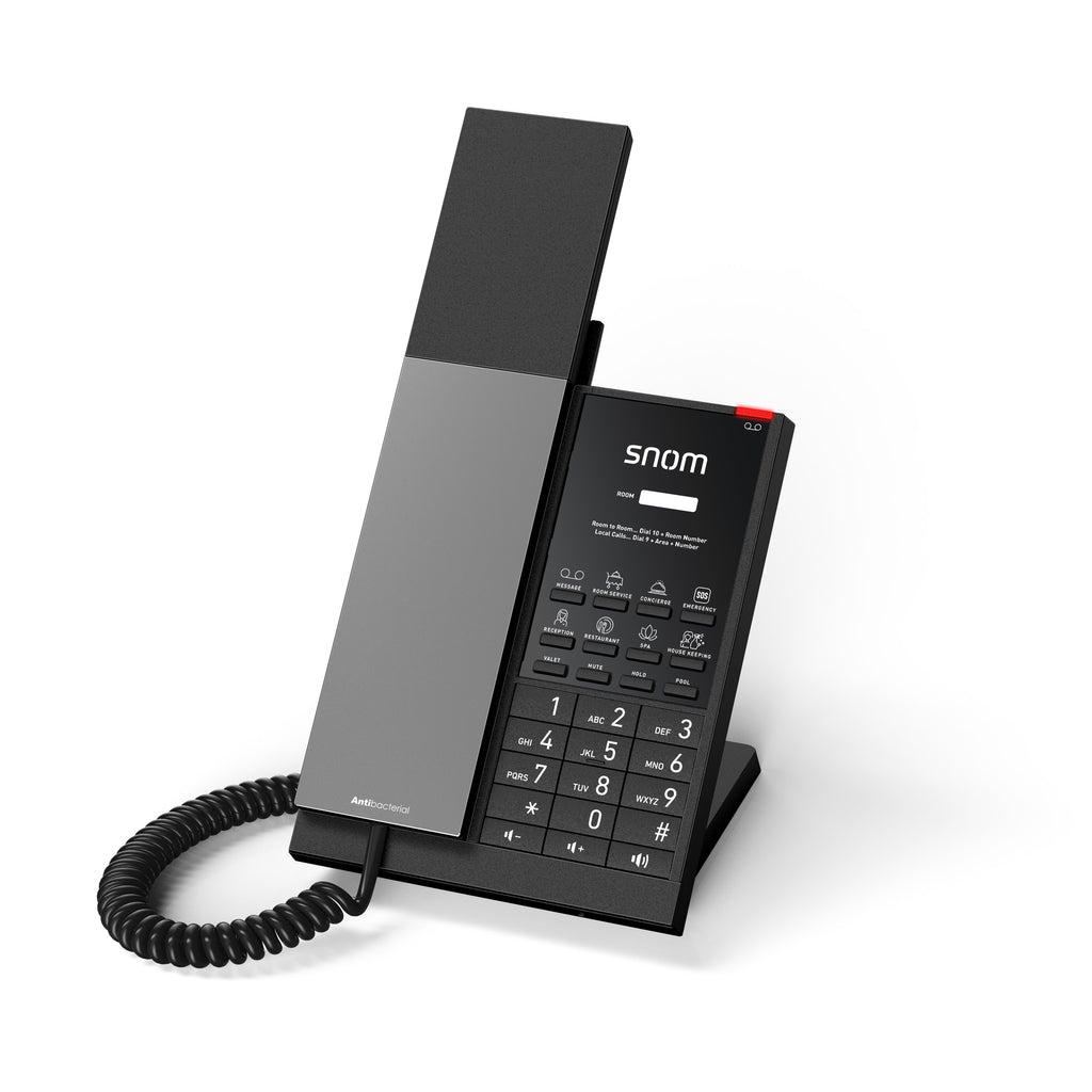 SNOM HD350W Hospitality Telephone, Antibacterial housing, Large LED call indicator, Power over Ethernet (PoE), WLAN - Image 4